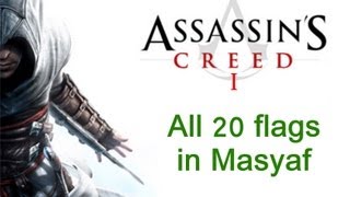 quotAssassins Creed 1quot All 20 Assassins flags locations in Masyaf [upl. by Anthiathia254]