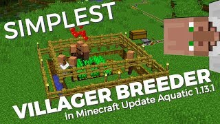 How to make a SIMPLE Villager Breeder in Minecraft 113 Update Aquatic  Infinite Villager Breeder [upl. by Ardyaf394]