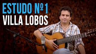 Villa Lobos  Estudo N°1 como tocar  aula de violão clássico [upl. by Aihsas]