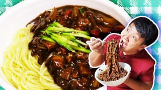 How to Cook The BEST KOREAN Jajangmyeon Noodles in Black Bean Sauce [upl. by Rehtae]