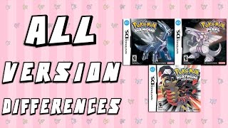 All Version Differences in Pokemon Diamond Pearl amp Platinum [upl. by Eiramait]