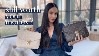 Louis Vuitton Pochette Metis Canvas MONOGRAM vs EMPREINTE Leather Review amp Comparison [upl. by Moffit]