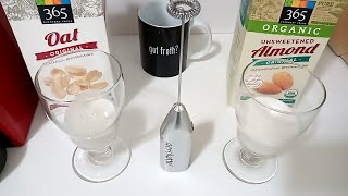 Oat Milk vs Almond Milk part 2 Frothing Test [upl. by Gale895]