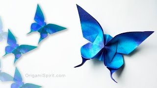 How to Fold an Origami Butterfly  Mariposa UPDATED VERSION Actualizada [upl. by Hyo]