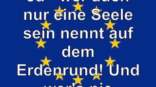 Europahymne Lyrics Video [upl. by Rube]