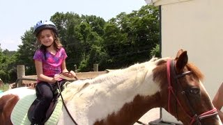 First Horseback Riding Lesson  Crazy8Family [upl. by Naehs]