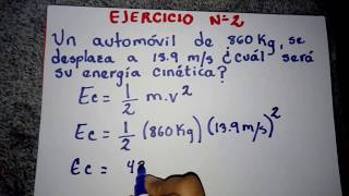 ENERGÍA CINÉTICA EJERCICIOS RESUELTOS [upl. by Ayamat]