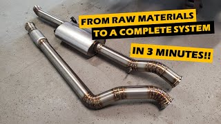 Building a custom Stainless Exhaust system in 3 minutes [upl. by Eednac]