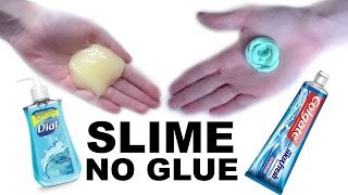 HOW TO MAKE SLIME WITHOUT GLUE TOOTHPASTE AND HAND SOAP WITHOUT CONTACT SOLUTIONBORAXDETERGENT [upl. by Cornwell]