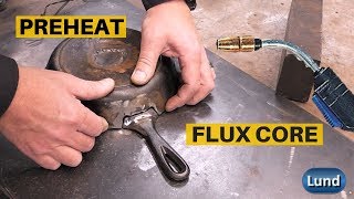 Cast Iron Welding Repair using Flux Core Wire [upl. by Mundt]