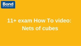 11 exam Nonverbal Reasoning – nets of cubes  Bond 11 [upl. by Marou369]