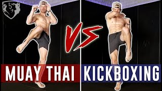 Muay Thai vs Kickboxing KNEE Style [upl. by Anifled]