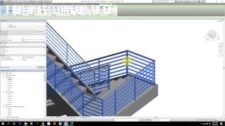 Agregar baranda a una escalera en Revit Place On Host [upl. by Puklich]