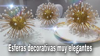 COMO HACER ESFERAS DECORATIVAS SENCILLAS Y ELEGANTES [upl. by Nileuqay451]