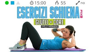 Esercizi Schiena Esercizi Glutei  Addominali e Core Stability [upl. by Aliam]