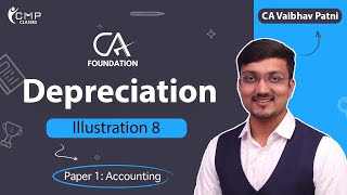 DEPRECIATION  ILLUSTRATION 8  CA FOUNDATION  PAPER 1 ACCOUNTING  CA VAIBHAV PATNI [upl. by Naig394]