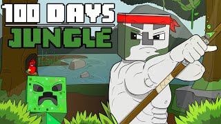 100 Days  Minecraft JUNGLE [upl. by Angelia261]