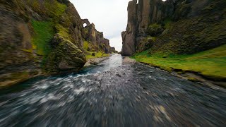 FPV Drone Flight through Beautiful Iceland Canyon [upl. by Kimon546]