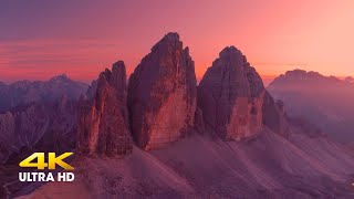 Tre Cime di Lavaredo  Dolomiti di Sesto by drone 4K [upl. by Silverman]