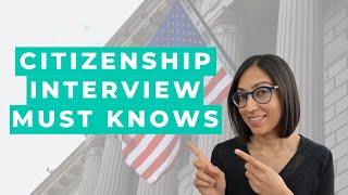 US Citizenship Interview  What to expect at the naturalization interview Must knows [upl. by Aicek]