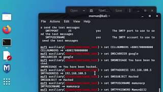 How to do SMS SPOOFING kali linux 2020 [upl. by Silvers]