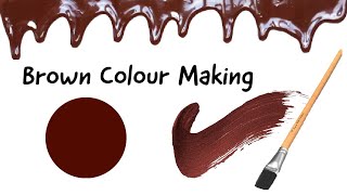 Brown Colour Tutorial  How to make Brown Colour  Acrylic Colour Mixing  Almin Creatives [upl. by Aelc126]