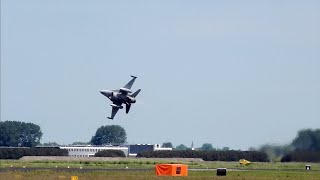 4K Extreme Takeoff F16B at Leeuwarden AB EHLW [upl. by Ronile]