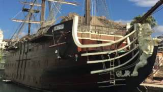 Santísima Trinidad  18th Century Spanish Galleon in Alicante Harbour [upl. by Sontich415]