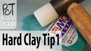 Conditioning Hard Polymer Clay  Tip 1 Using a Hammer [upl. by Grimona]