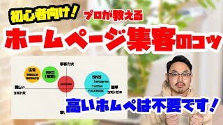 【プロが教える】失敗しないホームページ集客のやり方！安いホムペでもWEB集客は十分可能です！ [upl. by Erot]