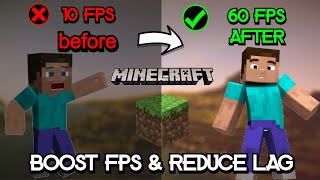 ➢Minecraft Lag Fix  LAG amp STUTTER FIX  PotatoLow end PC  Minecraft FPS Boost [upl. by Leiuqese202]