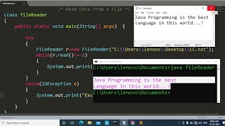 java program to read a text from file  Learn Coding [upl. by Nnyled546]