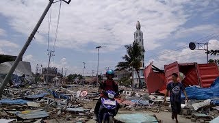 Earthquake tsunami amp aftermath Palu Indonesia  BBC News  28th September 2018 [upl. by Ursuline]