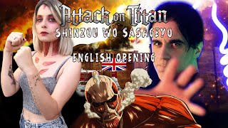 SHINGEKI NO KYOJIN OP3  Shinzou Wo Sasageyo 🇬🇧 ENGLISH  ANKOR feat Isra Ramos [upl. by Enyleve]