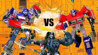 Optimus VS Prime VS Optimus Primal Feat EpicVoiceGuy  Transformers Toy Battle Stop Motion [upl. by Pacien]