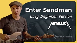 Enter Sandman Guitar Lesson  Metallica  Easy Riff [upl. by Calysta]