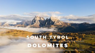 Dolomites Italy over the clouds by drone in 4k – South Tyrol Dolomiti [upl. by Lianna]