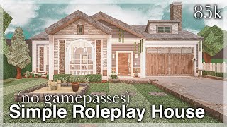 Bloxburg  Simple Roleplay House Speedbuild no gamepasses [upl. by Repmek]