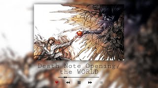 Death Note Opening Song  the WORLD  Nightmare  1 Hour Chill [upl. by Yesrod]