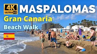 Maspalomas Gran Canaria Spain Beach Walk [upl. by Cavit638]