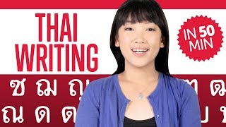 Learn ALL Thai Alphabet in 50 minuteshour  How to Write and Read Thai [upl. by Aratak642]