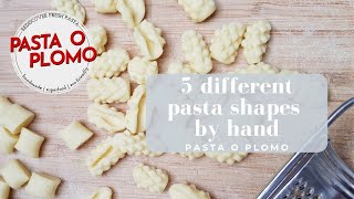 5 different handmade pasta shapes  Best pasta [upl. by Relyhs530]