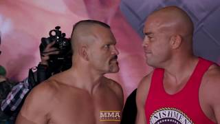 Chuck Liddell vs Tito Ortiz 3 WeighIn Staredown  MMA Fighting [upl. by Ajna]