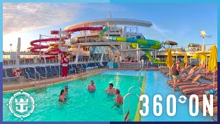 Oasis of the Seas  Amplified Pool Deck in 360º [upl. by Innavoeg]