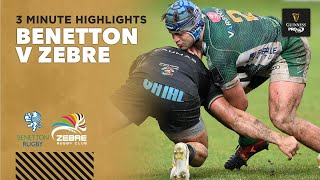 3 Minute Highlights Benetton Rugby v Zebre Rugby  Round 10  Guinness PRO 14 202021 [upl. by Liamaj]