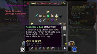 How to unlock and upgrade the accessory bag hypixel skyblock [upl. by Aicram]