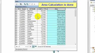 Area Calculation in ArcGIS 2020 [upl. by Ahsenak411]