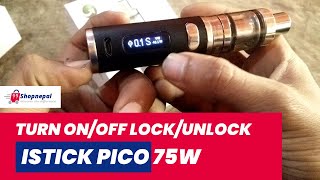 How to Turn LockUnlock Feature OnOff on iStick Pico [upl. by Diogenes]