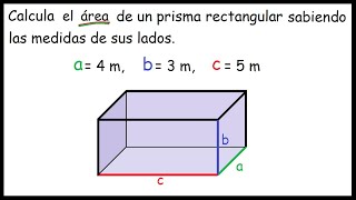 Área de un prisma rectangular [upl. by Oisinoid528]