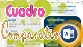 Cuadro comparativo en Word  Apuntes bonitos  Cynthi [upl. by Inattyrb909]